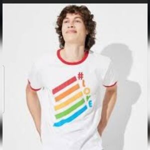 Pride Adult Short Sleeve '#Love' T-Shirt - White - XS